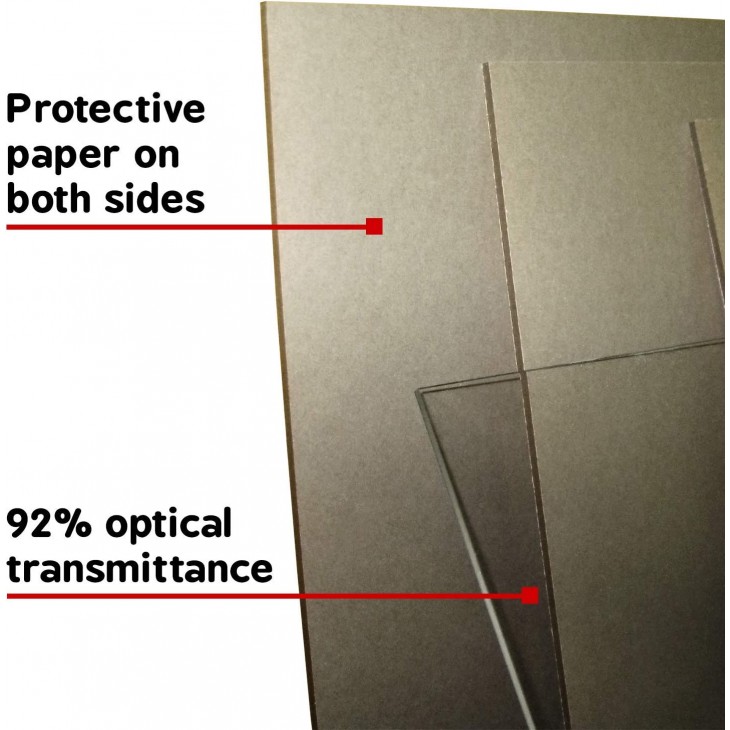 Plexiglas transparent, 2 mm grosime